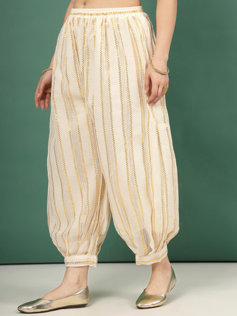 Clora Creation Self Design Loose Fit Cotton Afghani Salwar - Image 3