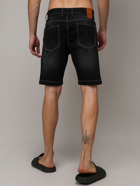 Campus Sutra Men Mid-Rise Denim Shorts - Image 4