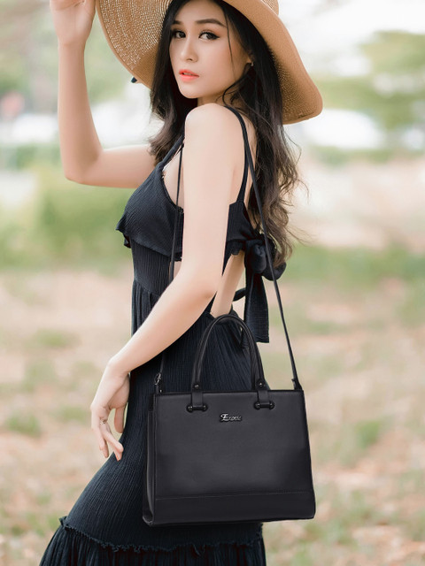 Exotic Structured Synthetic Leather Handheld Bag - Image 7