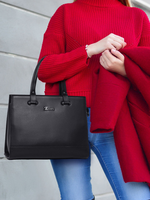 Exotic Structured Synthetic Leather Handheld Bag - Image 6