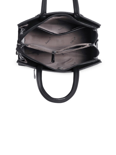 Exotic Structured Synthetic Leather Handheld Bag - Image 3