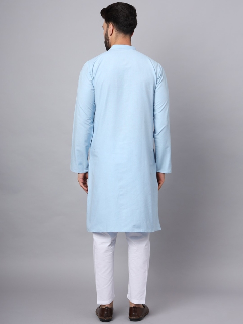 Latest Chikan Garments Mandarin Collar Long Sleeves Cotton Kurta - Image 5