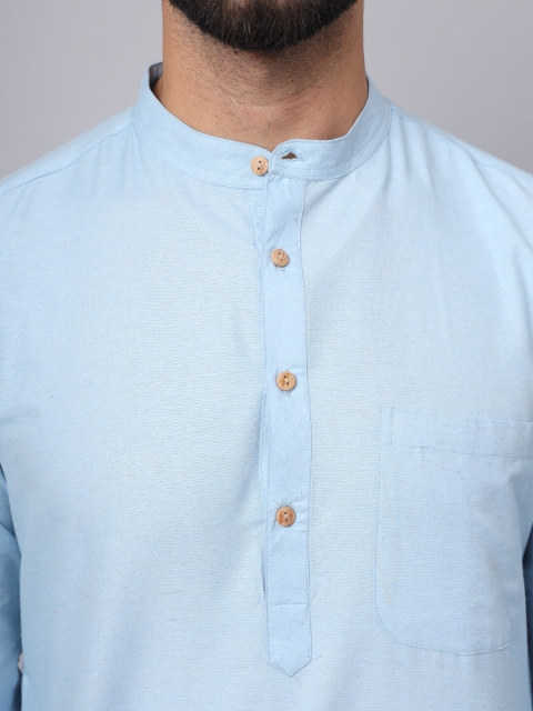 Latest Chikan Garments Mandarin Collar Long Sleeves Cotton Kurta - Image 2