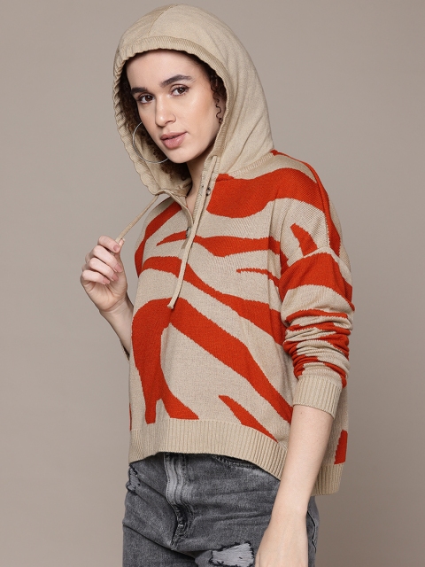 The Roadster Lifestyle Co. Hooded Drop-Shoulder Sweaters - Image 3