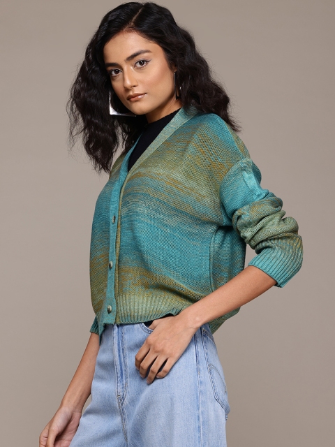 The Roadster Lifestyle Co. Abstract Drop-Shoulder Cardigan - Image 3