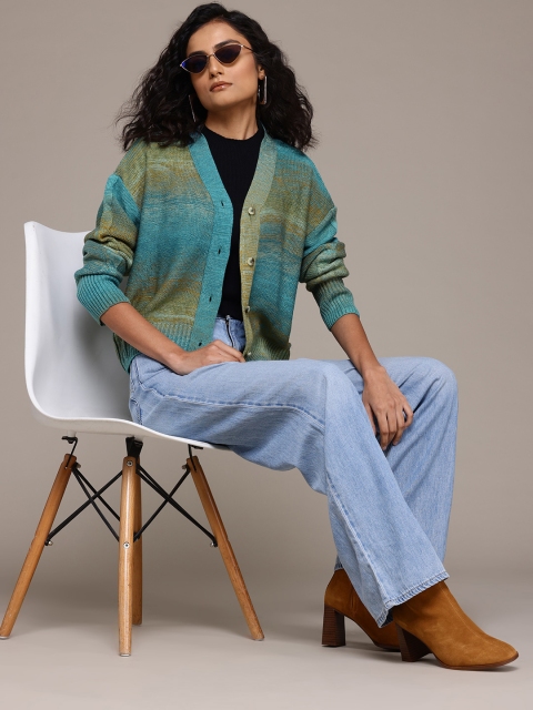 The Roadster Lifestyle Co. Abstract Drop-Shoulder Cardigan - Image 5