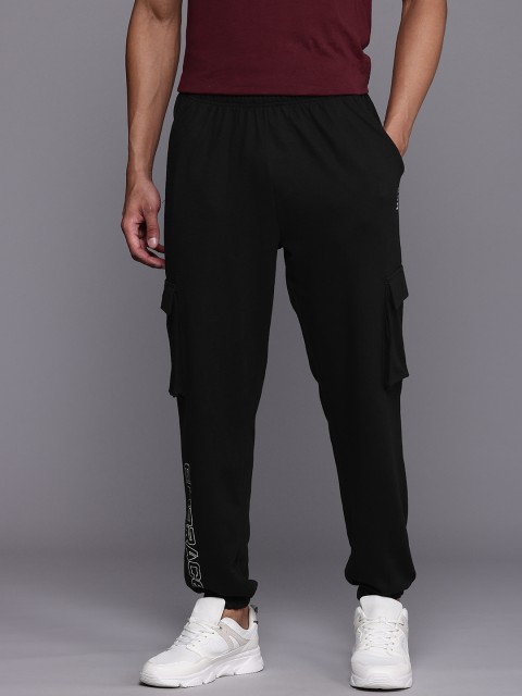 HRX by Hrithik Roshan Typography Printed Anti Odour Cargo Joggers - Image 2