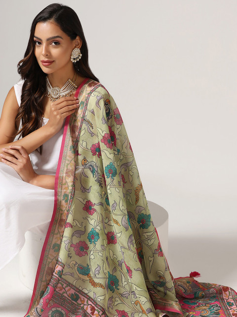 Kaizen TEXO FAB Kalamkari Printed Dupatta - Image 6