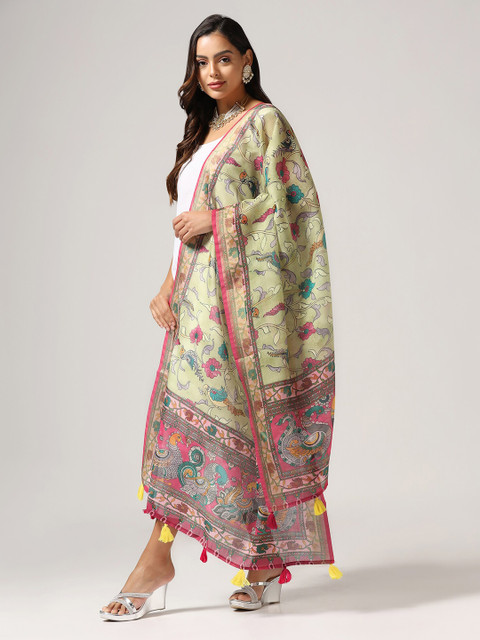 Kaizen TEXO FAB Kalamkari Printed Dupatta - Image 3