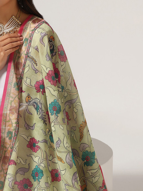 Kaizen TEXO FAB Kalamkari Printed Dupatta - Image 2
