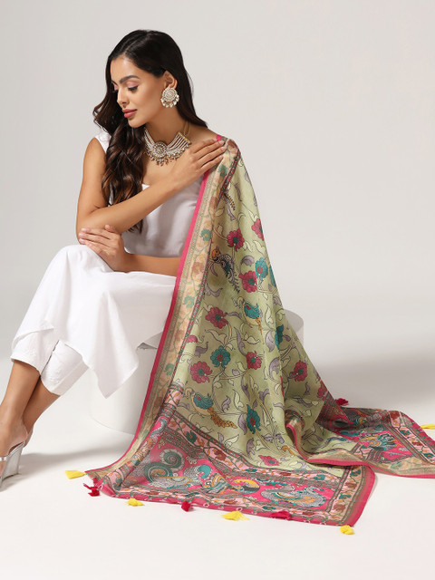 Kaizen TEXO FAB Kalamkari Printed Dupatta - Image 5
