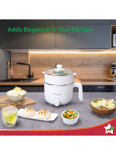 Wonderchef Off White Multi Cook Kettle 1.2 L - Image 7