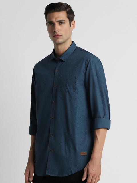 Peter England Casuals Men Slim Fit Micro Ditsy Printed Pure Cotton Casual Shirt - Image 3