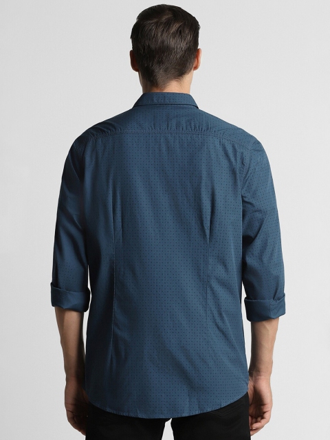 Peter England Casuals Men Slim Fit Micro Ditsy Printed Pure Cotton Casual Shirt - Image 4