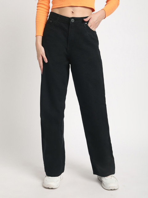 The Lifestyle Co Women Pure Cotton Relax Fit high rise No Fade Denim Jeans