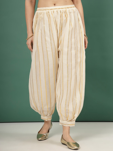 Clora Creation Loose Fit Cotton Afghani Salwar