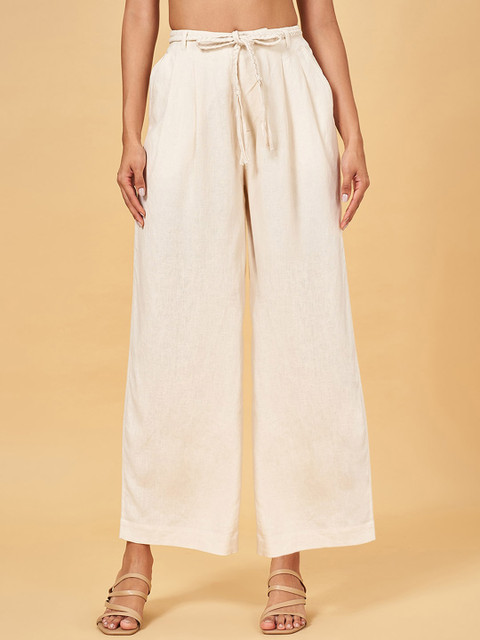 Honey by Pantaloons Women Flared High-Rise Parallel Trouser