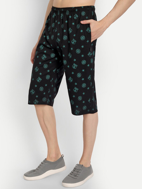 ZEFFIT Men Conversational Printed Mid-Rise Cotton Knee Length Outdoor Shorts - Image 2