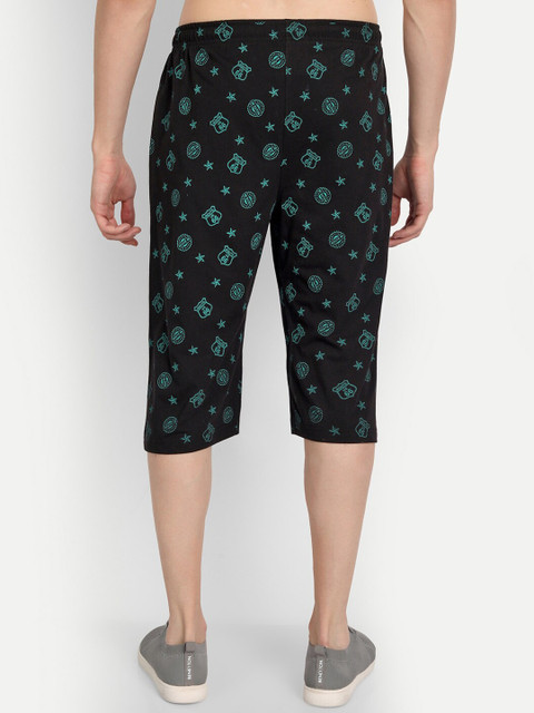 ZEFFIT Men Conversational Printed Mid-Rise Cotton Knee Length Outdoor Shorts - Image 3