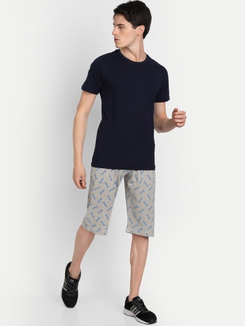ZEFFIT Men Typography Printed Mid-Rise Cotton Knee Length Outdoor Shorts - Image 4