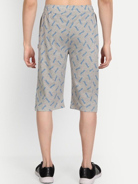 ZEFFIT Men Typography Printed Mid-Rise Cotton Knee Length Outdoor Shorts - Image 3