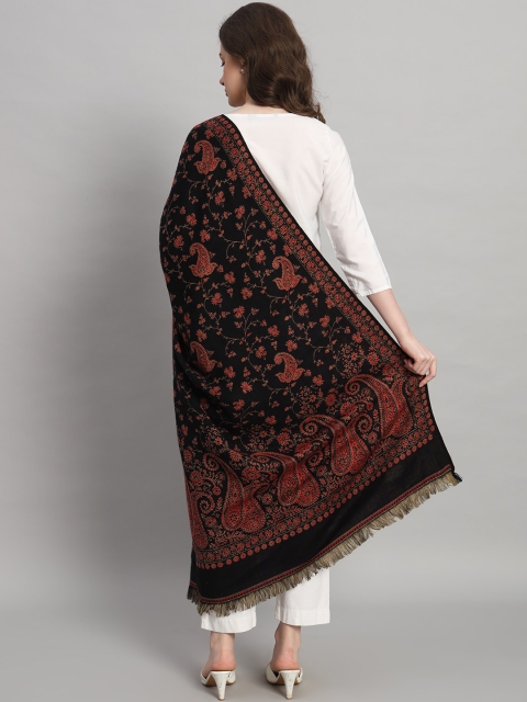 HANDICRAFT PALACE Paisley Woven Design Shawl - Image 5