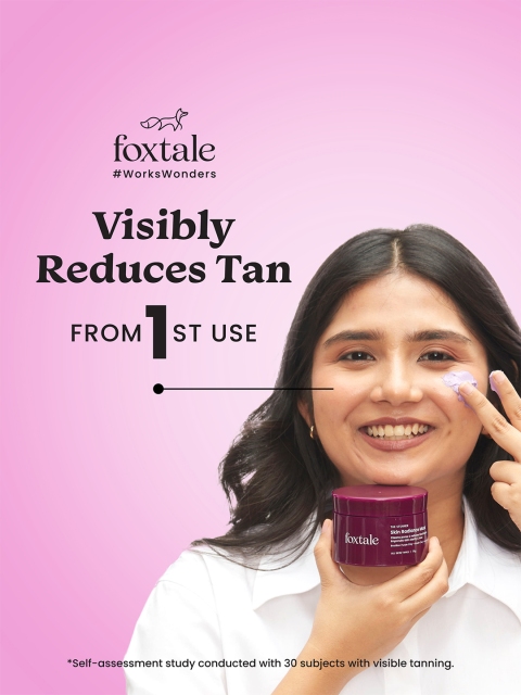 Foxtale DeTan Skin Mask with Lactic Acid & Brazilian Purple Clay for Glowing Skin - 75g - Image 5