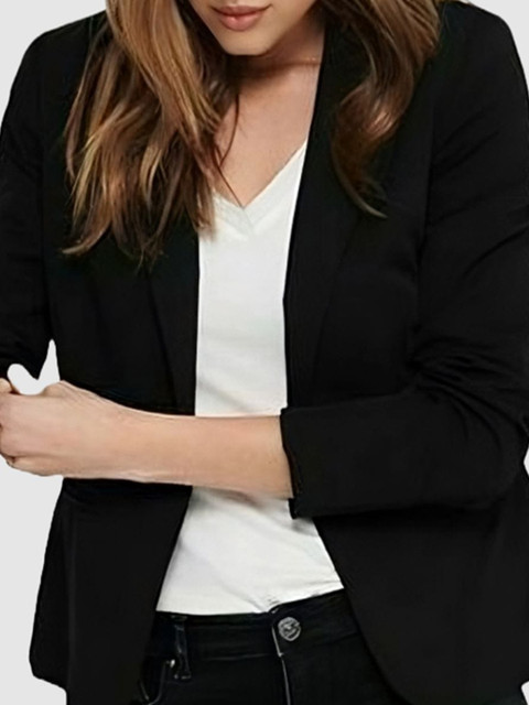 BAESD Notched Lapel Long Sleeves Single-Breasted Blazers - Image 2