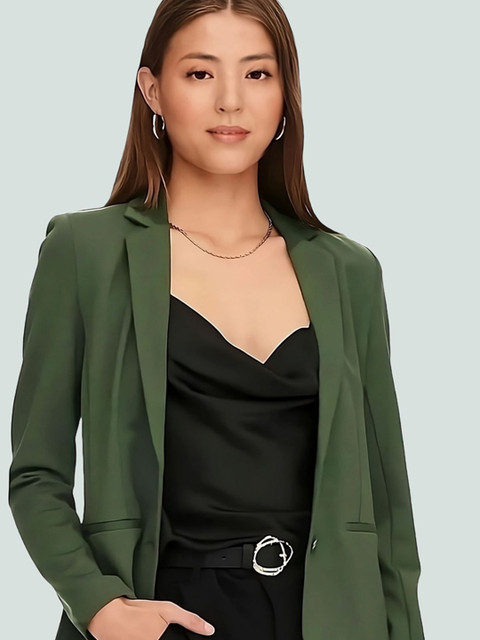 BAESD Notched Lapel Long Sleeves Single Breasted Blazer - Image 2