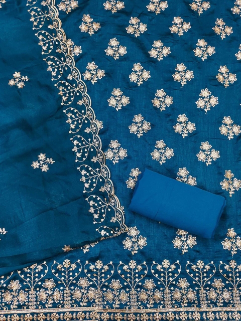KALINI Ethnic Motifs Embroidered Unstitched Dress Material - Image 3