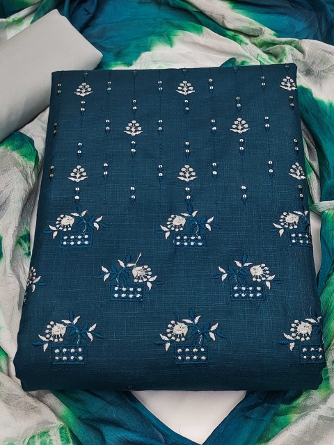 KALINI Embroidered Unstitched Dress Material - Image 2