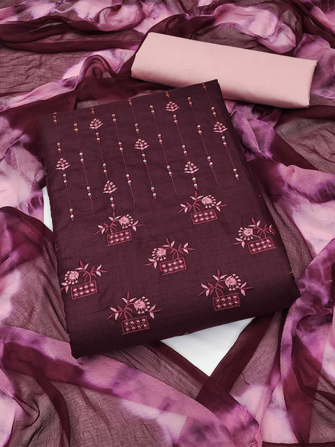 KALINI Embroidered Unstitched Dress Material