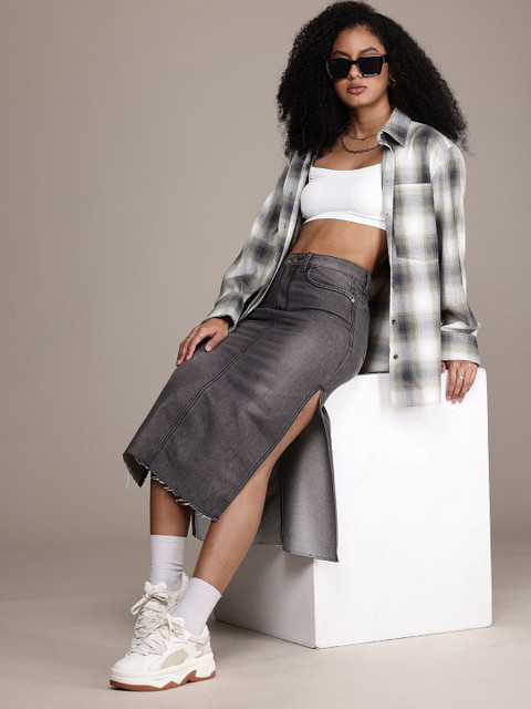 The Roadster Life Co. Denim Straight Midi Skirt