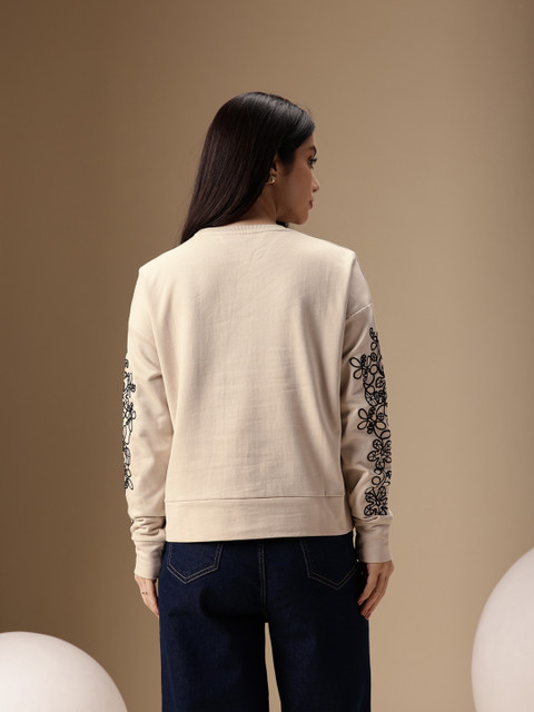 Chemistry Embroidered Detailed Pure Cotton Sweatshirt - Image 5