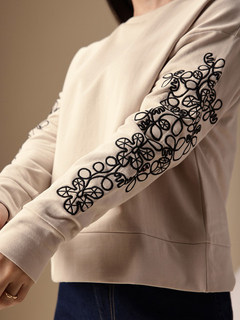Chemistry Embroidered Detailed Pure Cotton Sweatshirt - Image 2
