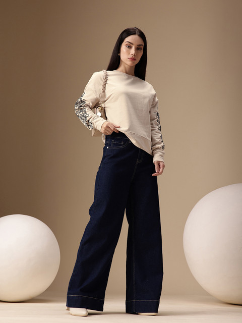 Chemistry Embroidered Detailed Pure Cotton Sweatshirt - Image 6
