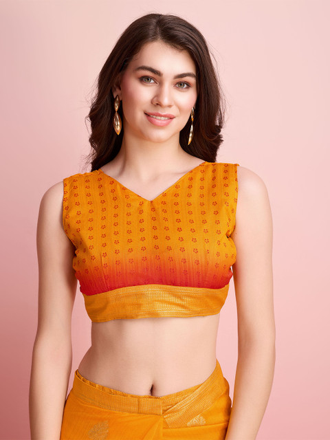 RACHNA Foil Printed Ready to Wear Saree - Image 7