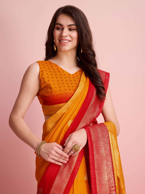 RACHNA Foil Printed Ready to Wear Saree - Image 4