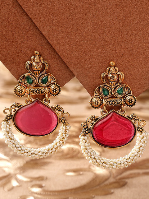 KARATCART Gold-Plated Classic Drop Earrings