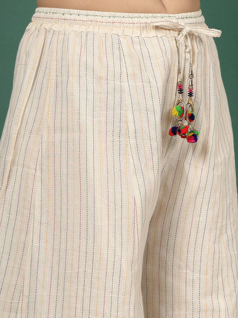 Clora Creation Embroidered Flared Knitted Ethnic Palazzo - Image 7