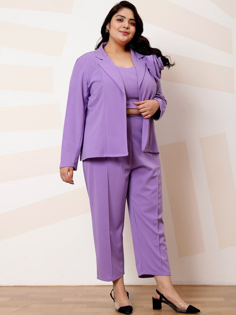 Athena Ample Plus Size 3-Piece Shawl Neck Co-Ords - Image 6