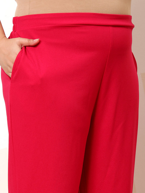 Athena Ample Plus Size Colourblocked Top With Trousers Co-Ords - Image 3