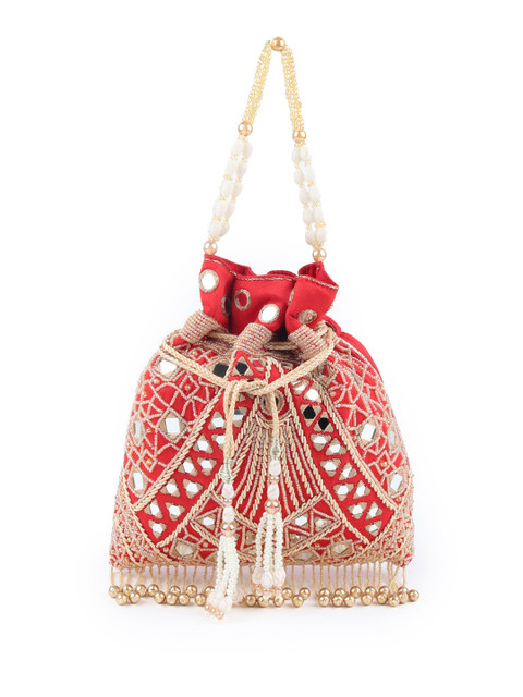 ODETTE Embroidered Potli Clutch - Image 2
