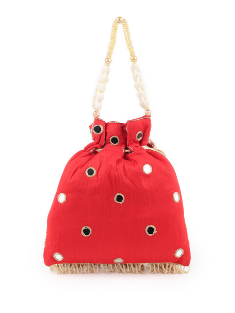 ODETTE Embroidered Potli Clutch - Image 4