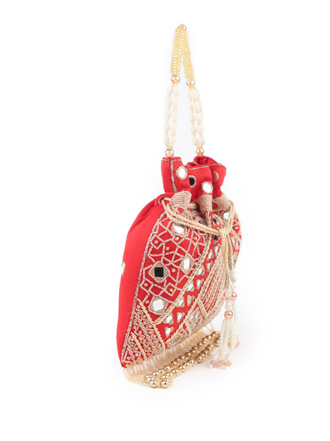 ODETTE Embroidered Potli Clutch - Image 3