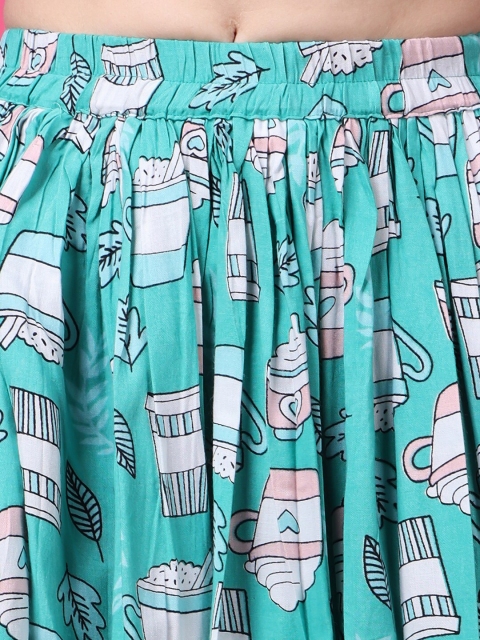 SCORPIUS Floral Printed Flared Mini Skirts - Image 7
