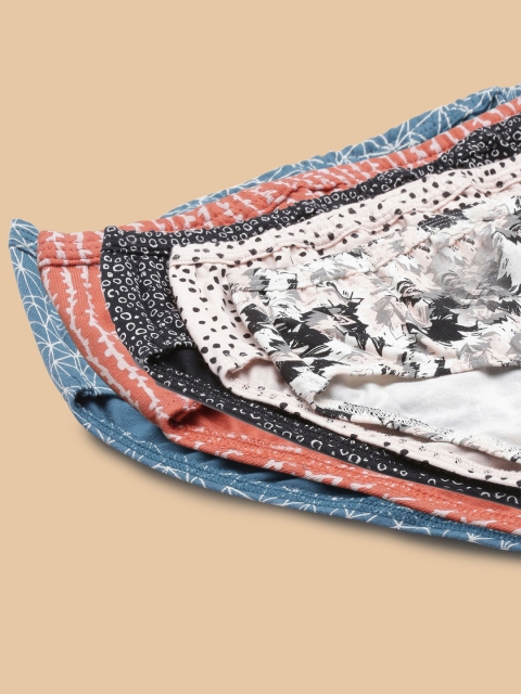Enamor Pack of 5 Assorted Pure Cotton Antimicrobial Hipster Briefs - Image 7