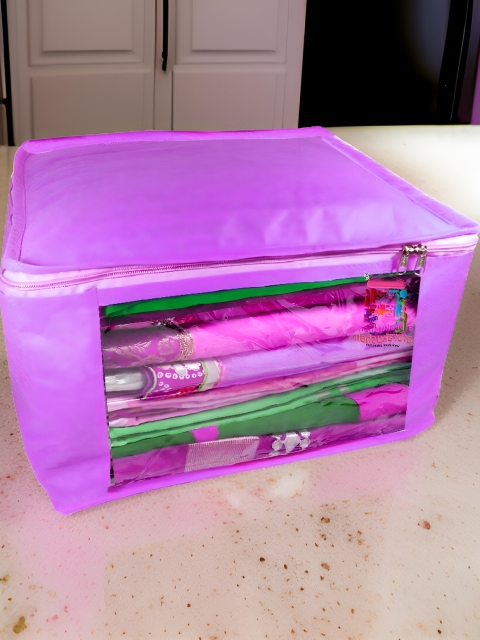 atorakushon Set of 8 Purple Reusable Clothes Storage Bags Wardrobe Organisers - Image 4