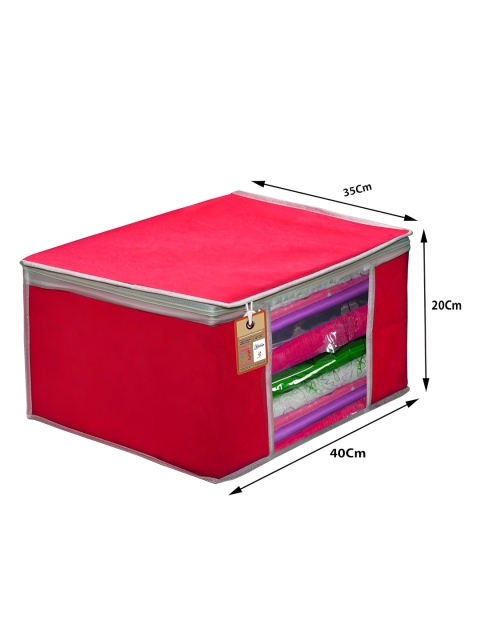 Atorakushon Pink Set of 8 Reusable Clothes Storage Bags Wardrobe Organisers - Image 6
