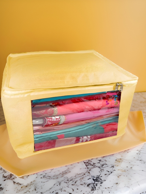 atorakushon Cream-Coloured Set of 6 Reusable Clothes Storage Bags Wardrobe Organisers - Image 6
